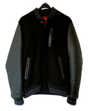 NIKE Destroyer Herren Jacke Gr. M Wolle / Leder schwarz College 545942-011 zip