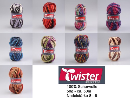Twister filzwolle multicolor - twister,