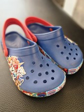 Crocs Schuhe J 1 Größe 32/33 Blau Paw Patrol  Hauslatschen Hausschuhe 
