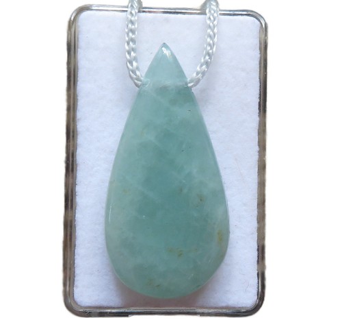 Aquamarin cabochon anhänger - aquamarin,