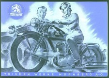 Triumph Nürnberg TWN Motorräder 1936 Motorrad Prospekt sales brochure RP