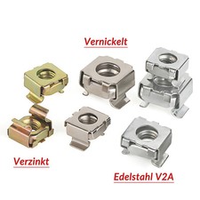 Käfigmuttern M4 M5 M6 M8 M10 M12 Stahl verzinkt für Rackschiene Käfigmutter