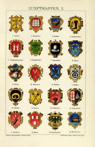 Zunftwappen gerber fischer - zunftwappen,