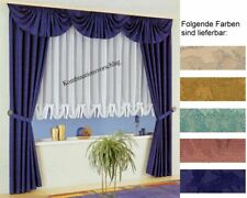 Gardine Vorhang Seitenschal mit Raffhalter & Muschelbogen Querbehang Sylt Typ225