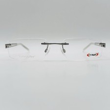 Eschenbach Brille Damen Herren eckig silber randlos Mod. 850042 Titanflex NEU