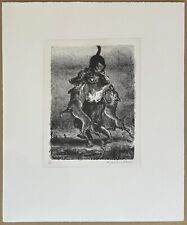 A. Paul Weber, Hund und Katze, Lithographie aus dem Nachlass, 1990