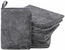 9er Set Waschlappen Waschhandschuhe Mikrofaser saugstark Aufhängeschlaufe