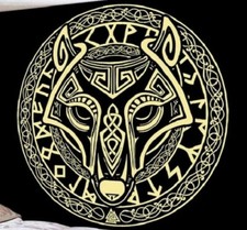 Die Wikinger alten skandinavischen nordischen Wandtuch Wand deko/Frau/Mann/Mode