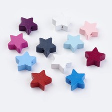 Sterne Holz Perlen 21 mm