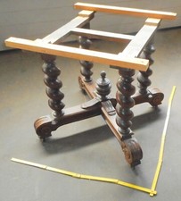 tisch fuß gestell verziert  herren zimmer gedrehte säulen alt antik z. herricht