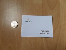 Rolex Garantie d`entretien blanco Reparaturgarantie warranty