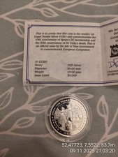Isle of Man 10 Euro Silber 1996 , 10g 925er, 01398 Elisabeth II