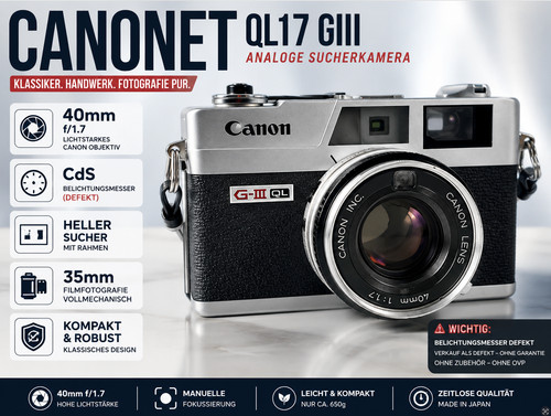 Canon canonet ql17 giii - giii, g3