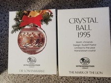 Hutschenreuther  Kristallglas Weihnachtskugel 1995