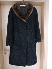 Echter Persianer Karakul Pelzmantel, Nerzkragen Gr. ca. 40/42 Sonderanfertigung