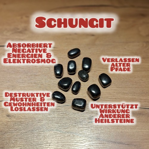 Schungit trommelsteine - schungit,