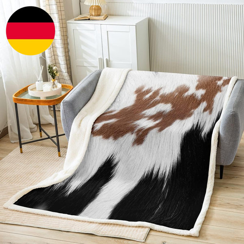 Kuhfell druck decke 150x200cm - decke,