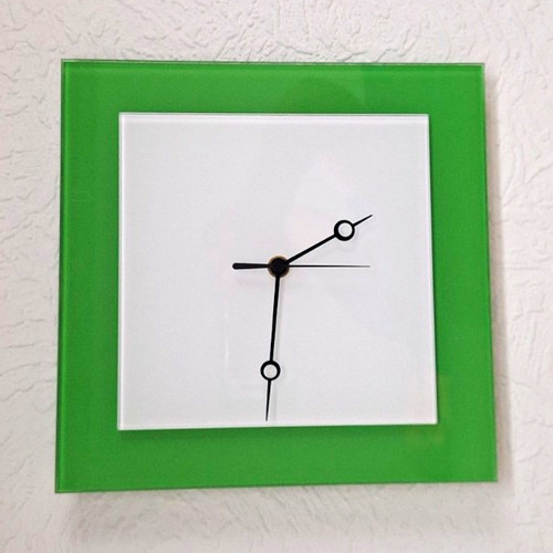 Design wanduhr aus glas - design,