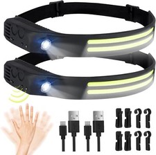 Winthai Stirnlampe Kopflampe 230° Weitwinkel IPX4 450 Lux 5 Modi 1500mAh 95g