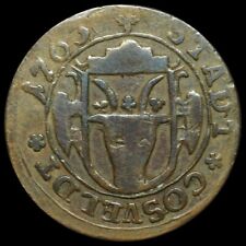 COESFELD - STADT: 4 Pfennig 1763. MOTIV "STIER" / "KUH-KOPF".
