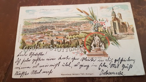 Gruss aus stuttgart - ak,