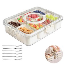 Organizer Box mit Deckel, Snackbox mit 8 Fächern, Geschmacksteller...