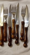 Steak Besteck - 8 teilig mit Holzgriff nie genutzt Top Zustand 