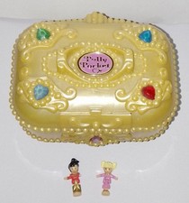 1 Polly Pocket mini Dose Schatztruhe Jewel Secrets +2 Figuren Bluebird 1997 Rar