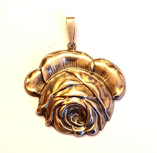 Kettenanhänger große rose - große,