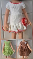 3 x Puppenkleider für Paola Reina Puppen 32 cm Handarbeit