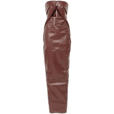 RICK OWENS Damen Rick Prong Ballkleid Burgund Lang Größe Reißverschluss 40 UVP 1001