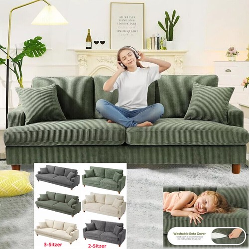 Corduroy 3sitzer sofa - corduroy, 2/3sitzer-sofa