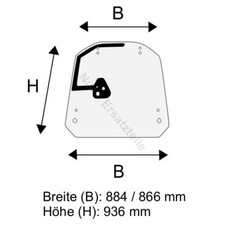 Heckscheibe für Linde E12 E14 E15 E16 E18 E20 BR 386-02 Stapler (3864375717)