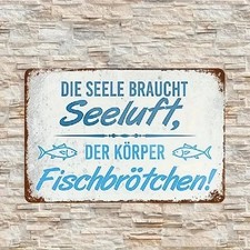 Blechschild seele seeluft - blechschild,