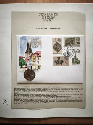 750 jahre berlin numisbrief - jahre,