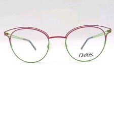 Oxibis france halbrand Brille ED1C6 Neu 49/20 138 Grün /pink/blau Cateye 