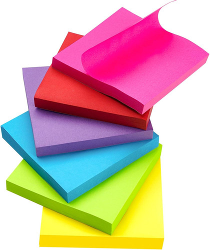 Bunte haftnotizen 76x76mm - bunte,