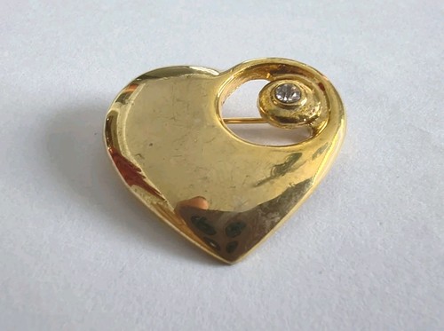 Vintage brosche herzlichen - vintage,
