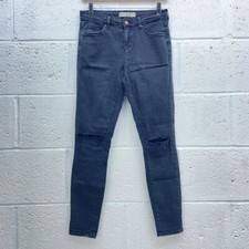 TOPSHOP DUNKELGRAU GERISSENE