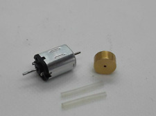 Set Micromotor 12V DC, Welle beidseitig mit Wellenadaptern & Schwungmasse