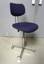 Wilde + Spieth Bürostuhl Drehstuhl Design Stuhl blau Egon Eiermann Ära (F24-1184