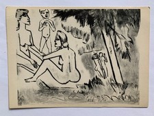 Ansichtskarte Postkarte Max Pechstein Badende am Teich 1910 Verlag der Kunst DDR