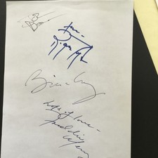 Tolle Rarität- QUEEN - Freddie Mercury-Original Autogramme aller Bandmitglieder