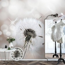 Fototapete Pusteblumen Wohnzimmer Schlafzimmer Beige Vlies Tapete 9155b