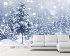 3D Schnee Wald M8727 Tapete
