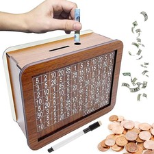 Sparschwein Holz, 1000 Euro