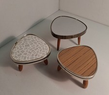 Nierentisch Blumenhocker 50's 60's Kakteentisch Rockabilly MidCentury 3 Stück