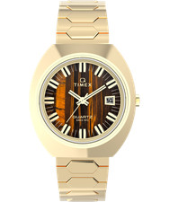 Timex Time Machine Reissue Gold Herren Armbanduhr TW2Y45200