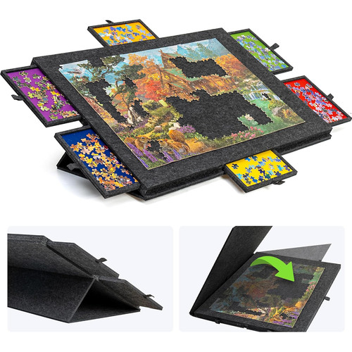 Puzzletisch mit schubladen - puzzletisch,