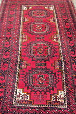 Teppich 225/142cm  Handgeknüpft Wolle  Geometrisch Orient Guter Altersge Zustand